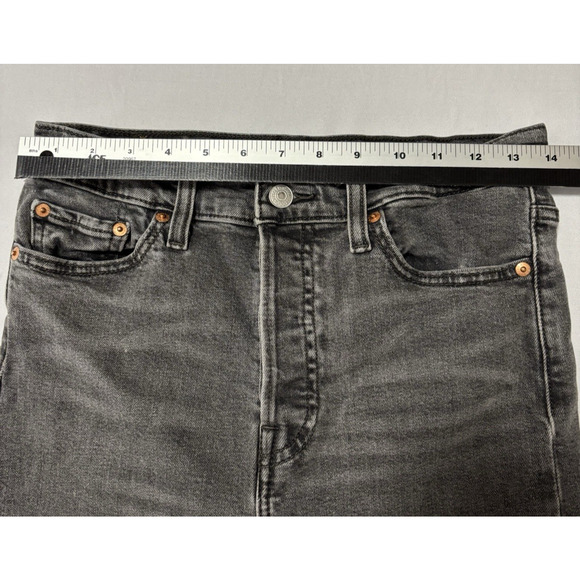 Levi's Wedgie Skinny Jeans Women's 29 Faded Black Baddie Rockabilly 90's Y2K - Picture 4 of 6